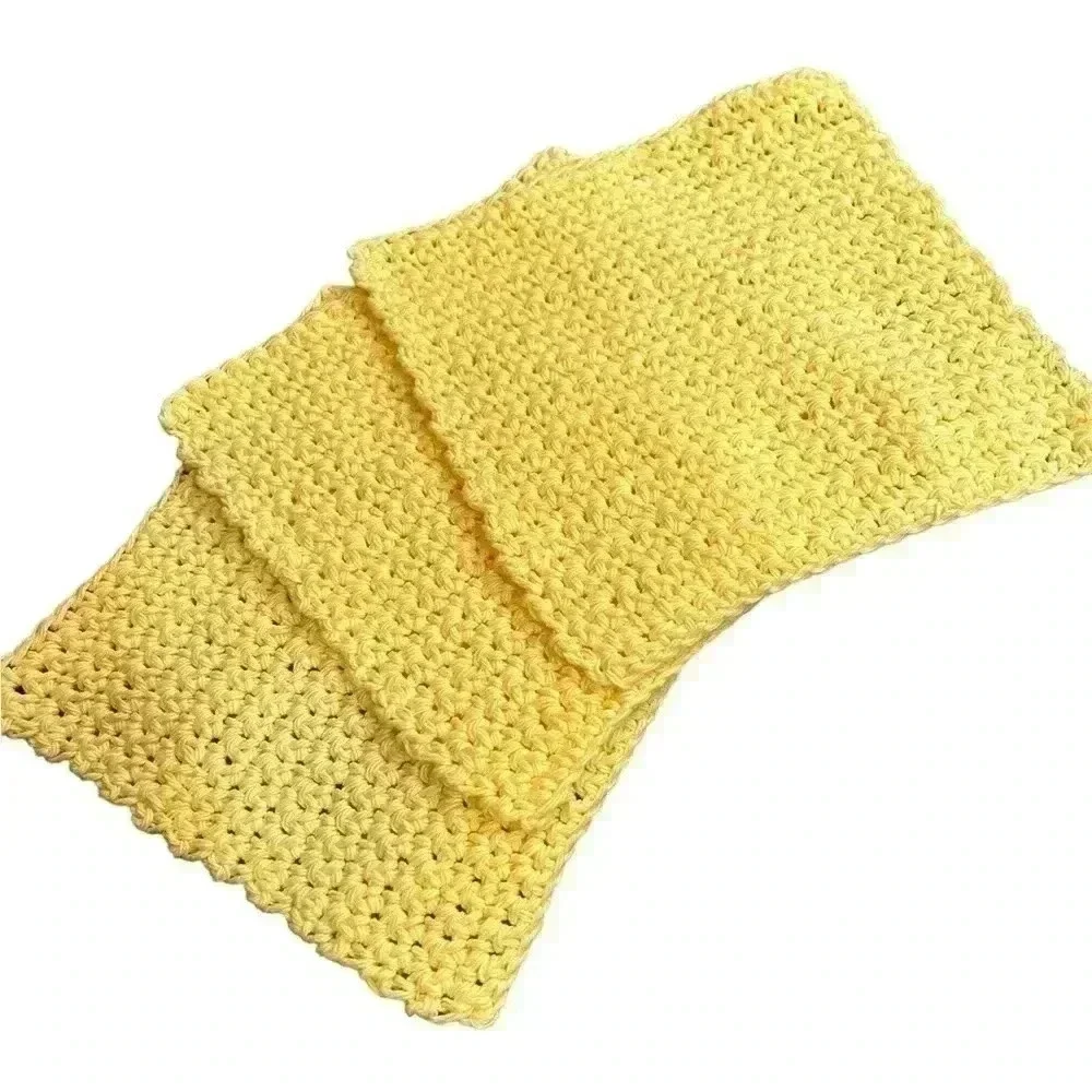 Hand Crocheted Washcloth/Dishcloth - Set of 3